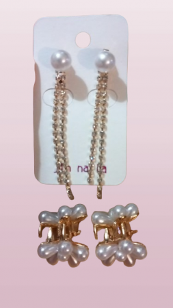 Set Valentine Cercei si Clame Perlate [2]