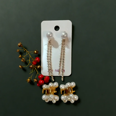 Set Valentine Cercei si Clame Perlate [1]