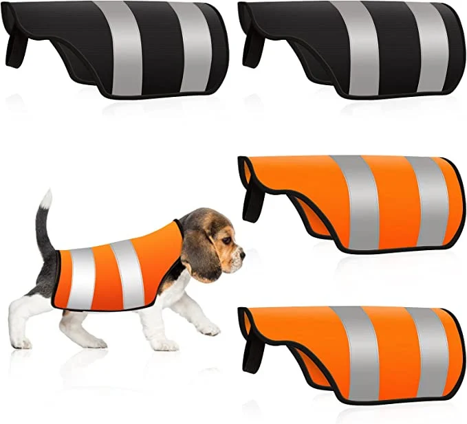 Vesta Reflectorizanta Pentru Caini Negru / Portocaliu [2]