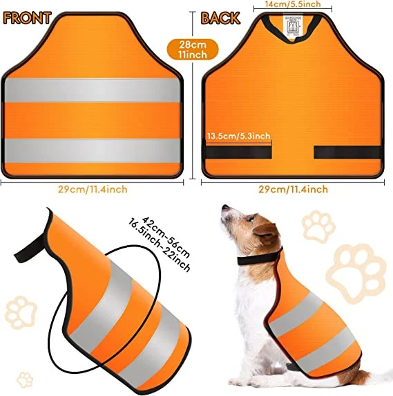 Vesta Reflectorizanta Pentru Caini Negru / Portocaliu [4]