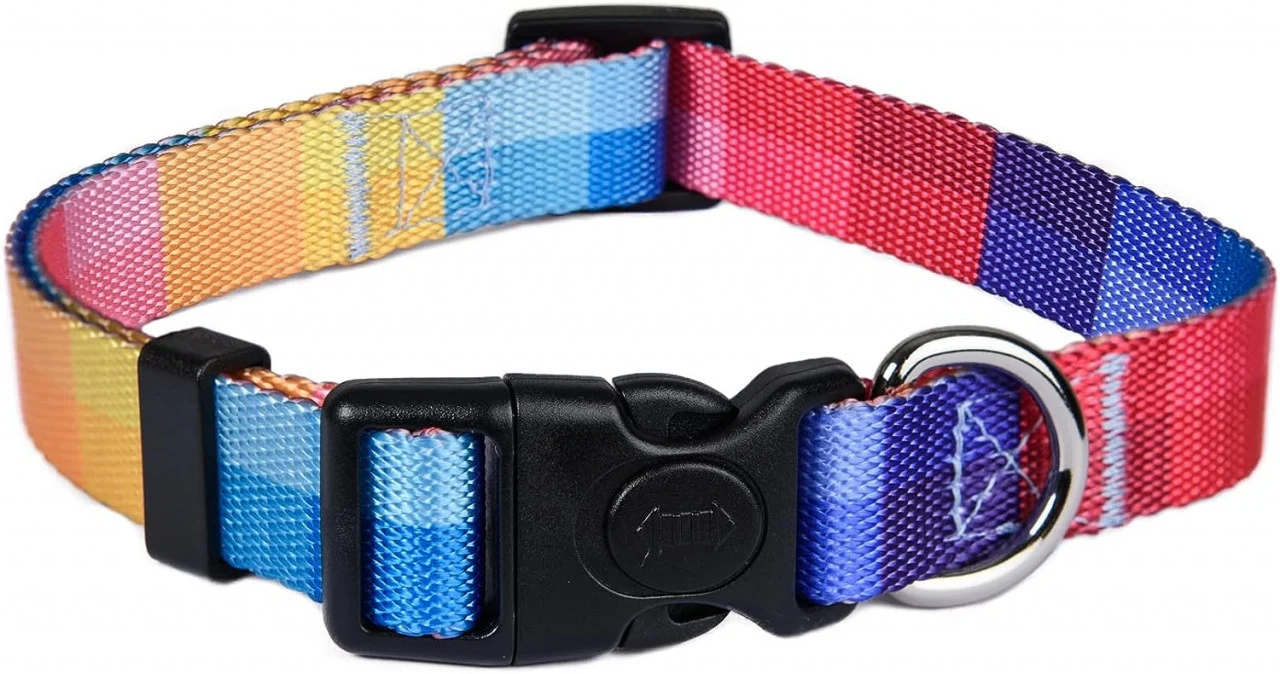 Accesorii de Plimbare - Zgarda Reglabila Pentru Caini Multicolor Marimea L