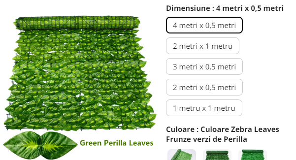 Panouri de gard din frunze artificiale model frunza de perila Frunze false Gard de grădină Balcon Terasă Ecran de terasă [1]