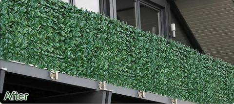 Panouri de gard din frunze artificiale 4/3/2/1m lungime Gard de iederă artificială Frunze false Gard de intimitate Gard de grădină Balcon Terasă Ecran de terasă [1]