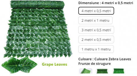 GARD DECORATIV DIN FRUNZE ARTIFICIALE - Panouri de gard din frunze artificiale de strugure Frunze false Gard de intimitate Gard de grădină Balcon Terasă Ecran de terasă