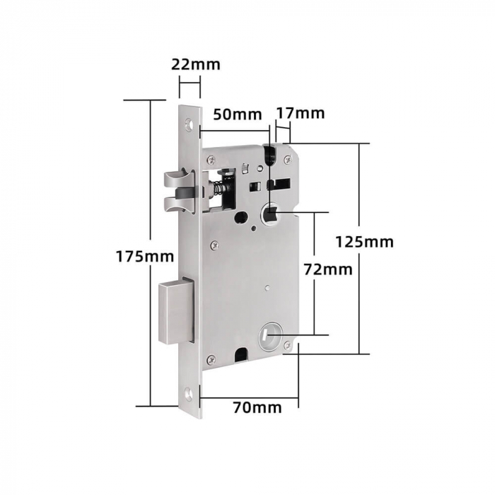 Broasca reversibila usa dornmass 50mm, interax 72mm, compatibila cu incuietori smart [2]