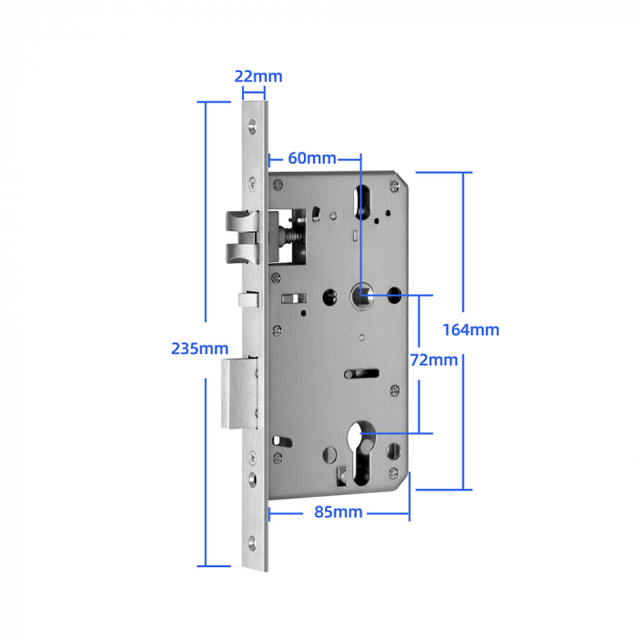 Broasca reversibila usa dornmass 60mm, interax 72mm, compatibila cu incuietori smart [2]