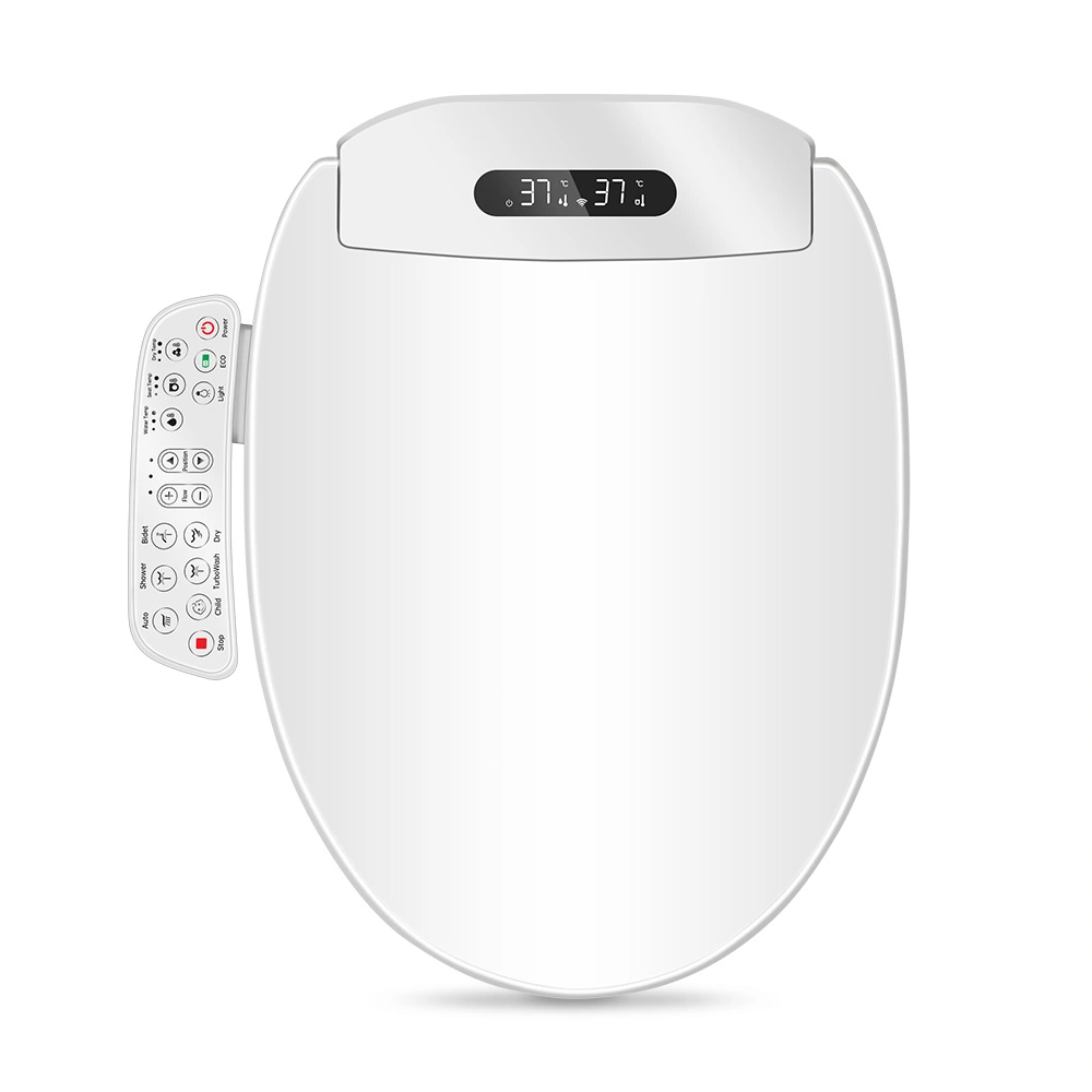 Capac WC smart cu functie de bideu, actionare din consola, model rotund scurt 45-49 cm [1]