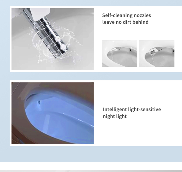 Capac WC inteligent functie bideu cu forma de U si telecomanda [11]