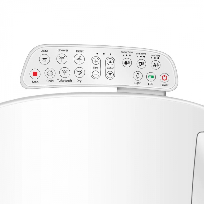 Capac WC smart cu functie de bideu, actionare din consola, model rotund scurt 45-49 cm [2]
