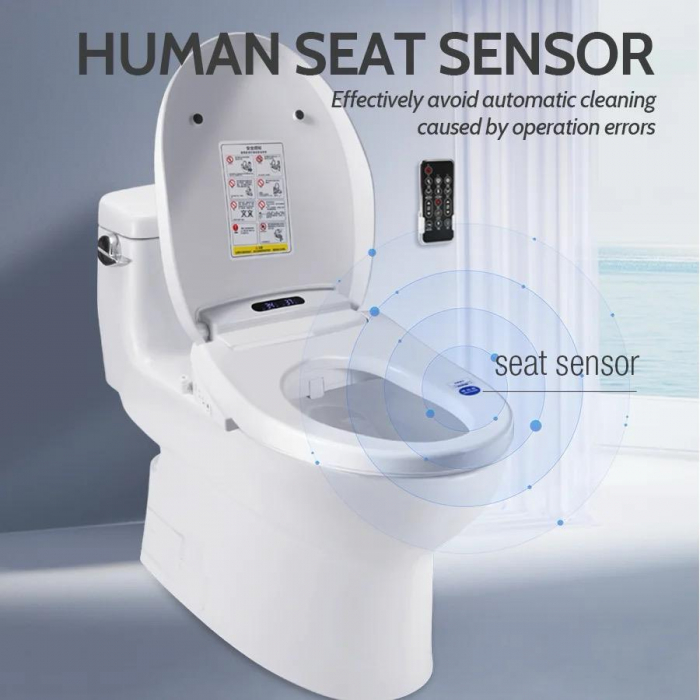 Capac WC cu functie de bideu, control din telecomanda, model lung 49-55 cm [7]