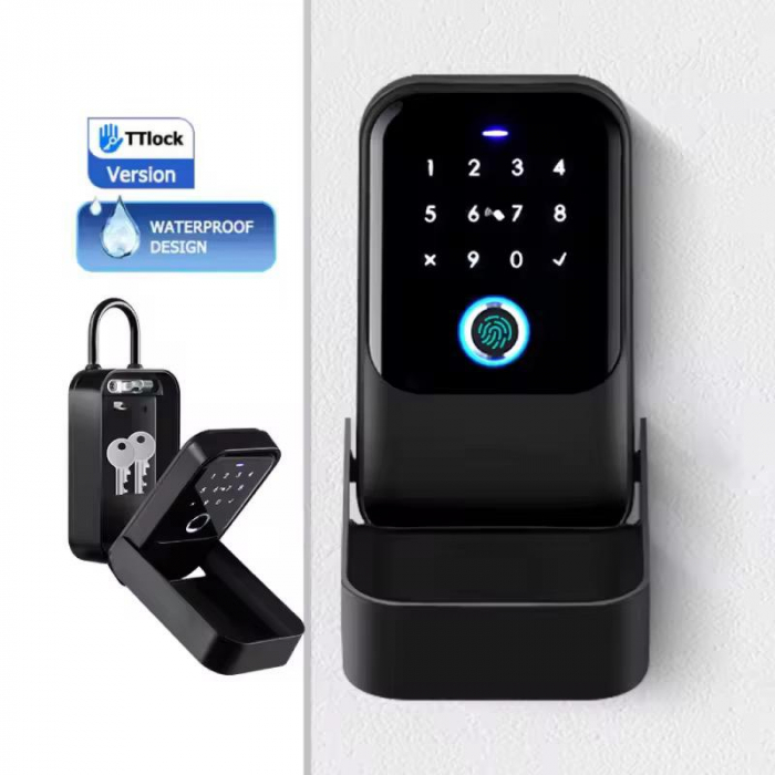 Cutie smart tip lacat, seif pentru chei cu cod, amprenta, card si aplicatie TTLock [1]