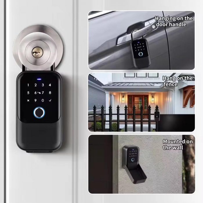 Cutie smart tip lacat, seif pentru chei cu cod, amprenta, card si aplicatie TTLock [2]