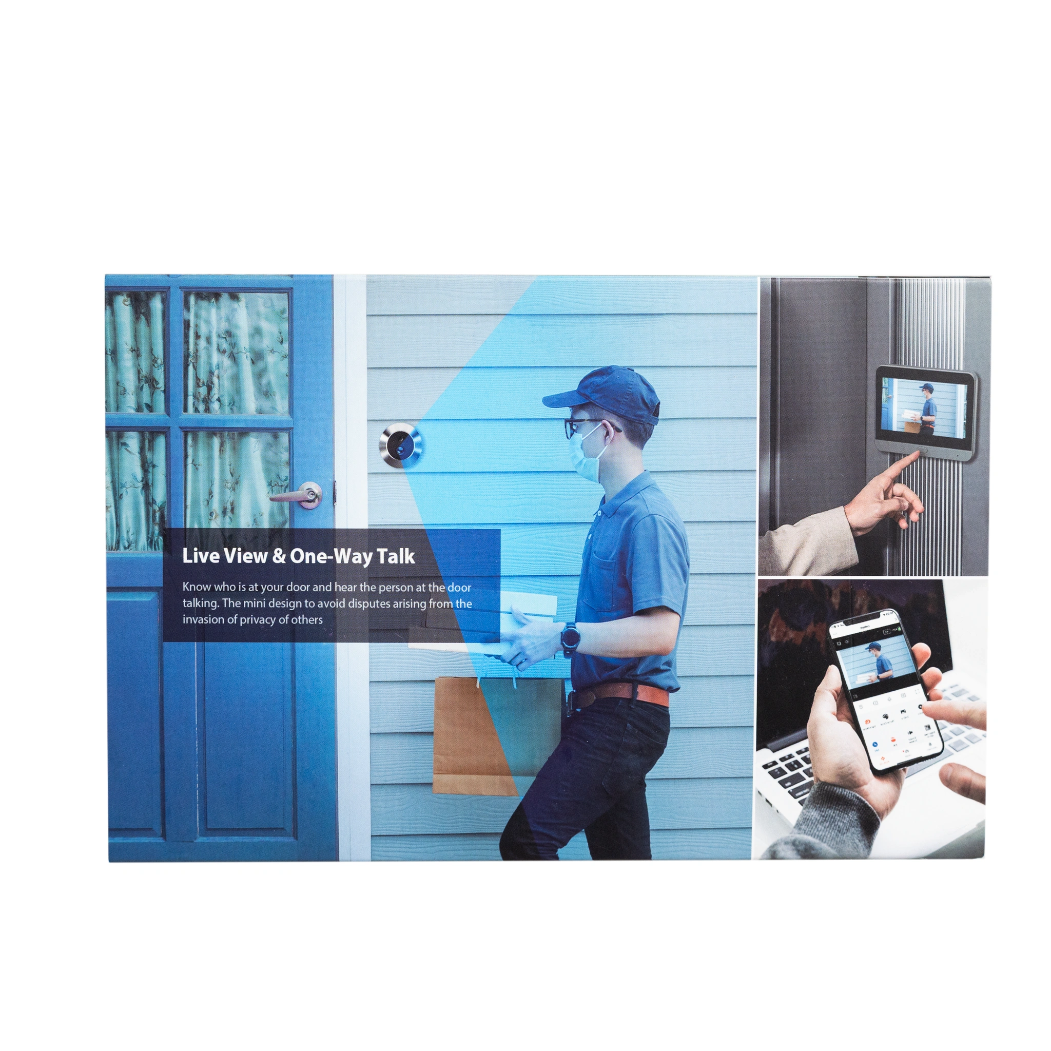 Vizor smart wireless cu camera video, detectie miscare PIR si conectare Tuya pentru monitorizare de la distanta [5]