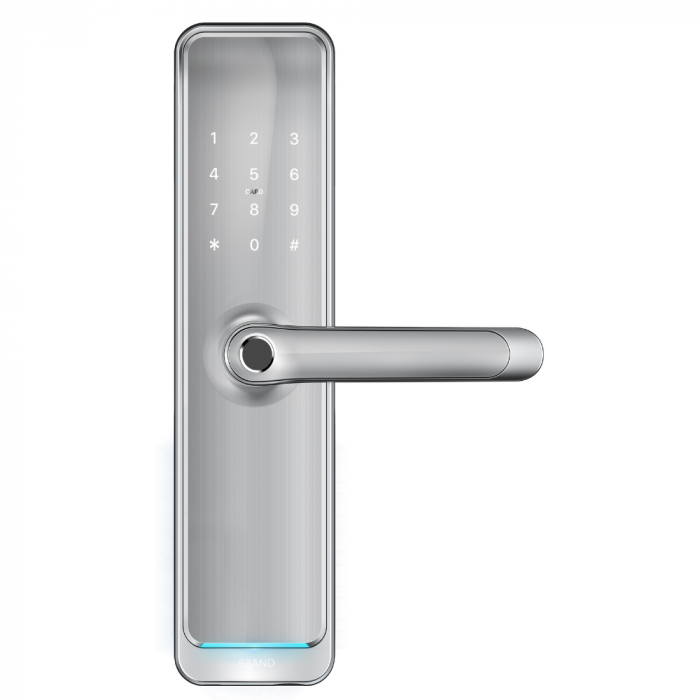 Incuietoare smart max lux silver, ideal Booking, Airbnb, deschidere cu amprenta, cod, card, telefon, Wi-Fi, Bluetooth [3]