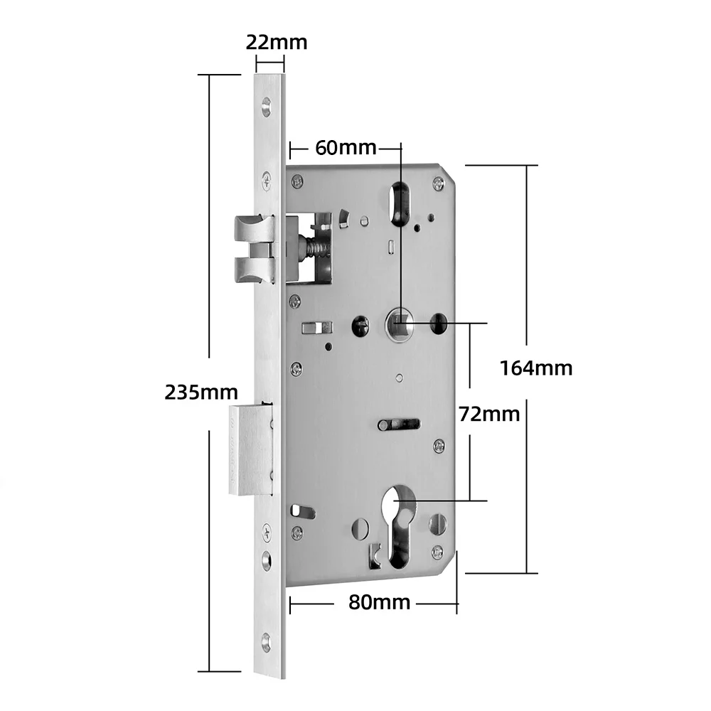Broasca reversibila usa dornmass 60mm, interax 72mm, compatibila cu incuietori smart [1]