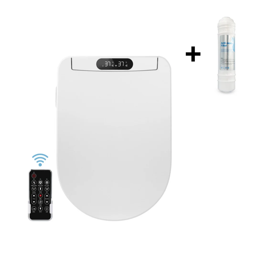 Capace WC inteligente - Capac WC forma U cu bideu, telecomanda si filtru inclus
