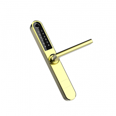 Incuietoare smart pentru usi termopan PVC deschidere cu amprenta, cod, card, telefon, Wi-Fi, Bluetooth, auriu [2]