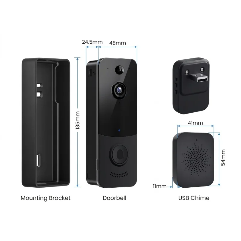 Sonerie cu camera video wireless, aplicatia TTLock si detectie de miscare [0]