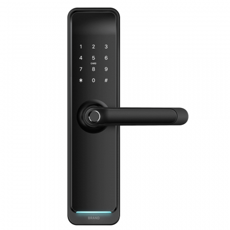 Incuietoare smart max lux negru, ideal Booking, Airbnb, deschidere cu amprenta, cod, card, telefon, Wi-Fi, Bluetooth [2]
