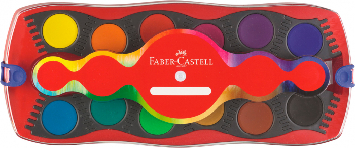 Acuarele 12 Culori Connector Rosu 2022 Faber-Castell [2]