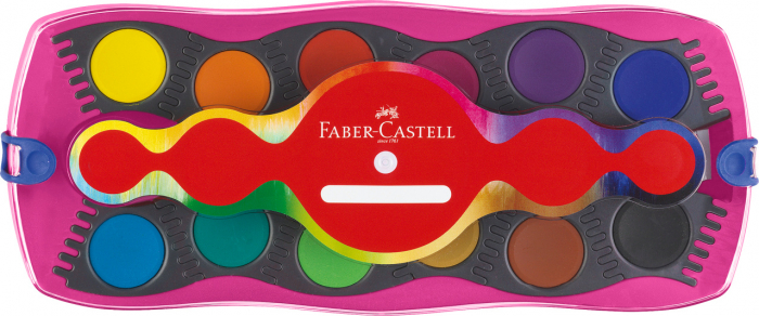 Acuarele 12 Culori Connector Roz Unicorni 2023 Faber-Castell [2]
