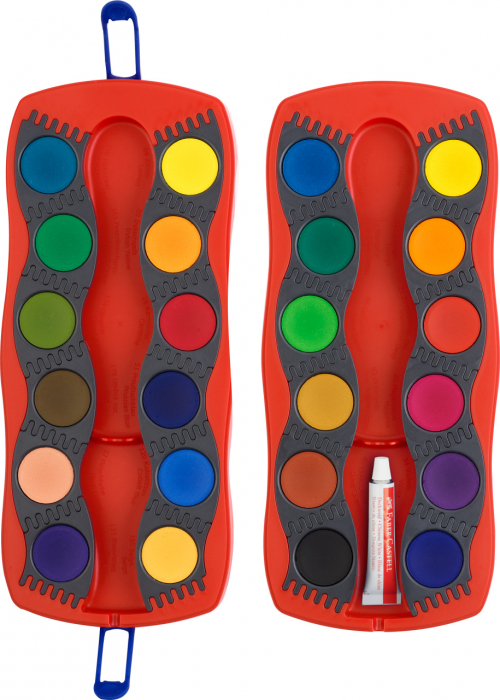 Acuarele 24 Culori Rosii Connector Faber-Castell [2]