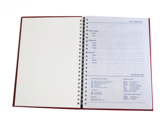 Agenda Nedatata A5 Clasica cu Spira Ascunsa Arhi Design [4]