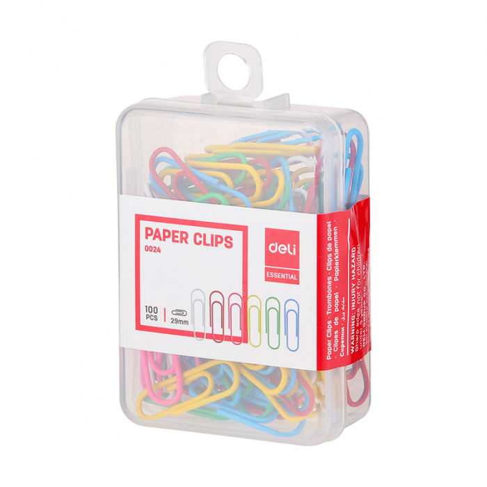 Agrafe Metal 29Mm Color 100 Buc Cutie Plastic Deli [2]
