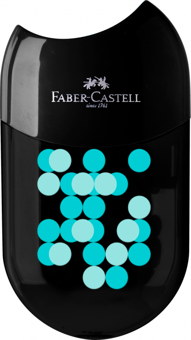 Ascutitoare Cu Radiera Two Tone Negru Cul Asortate 2022 Faber-Castell [4]