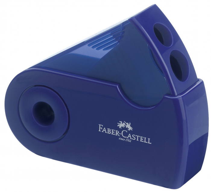 Ascutitoare Plastic Dubla Sleeve Rosie/Albastra Faber-Castell [2]
