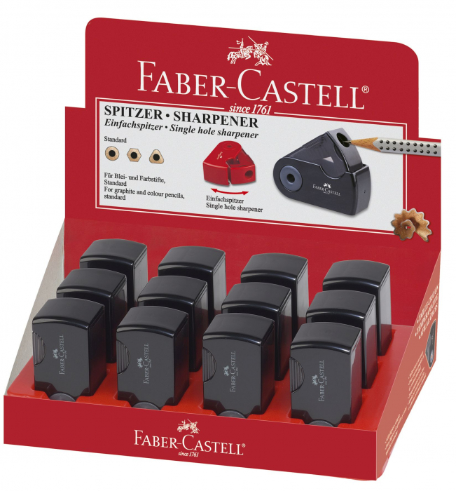 Ascutitoare Plastic Simpla Sleeve-Mini Neagra Faber-Castell [3]