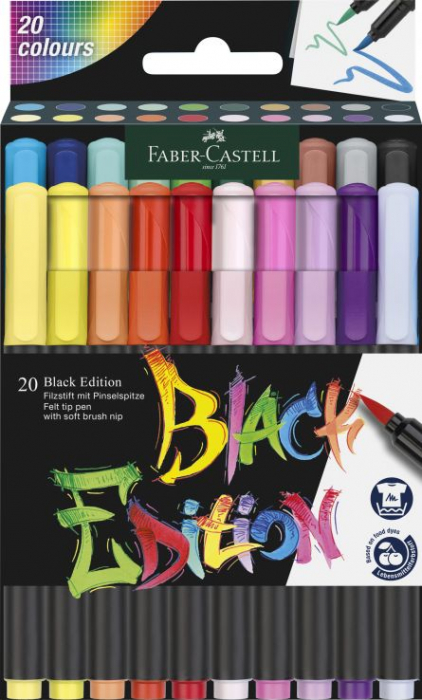 BRUSH PENS BLACK EDITION SET 20 CULORI FABER-CASTELL [3]