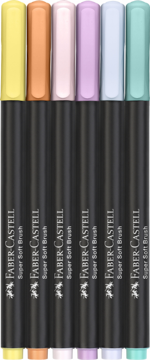 Brush Pens Black Edition Set 6 Culori Pastel Faber-Castell [2]