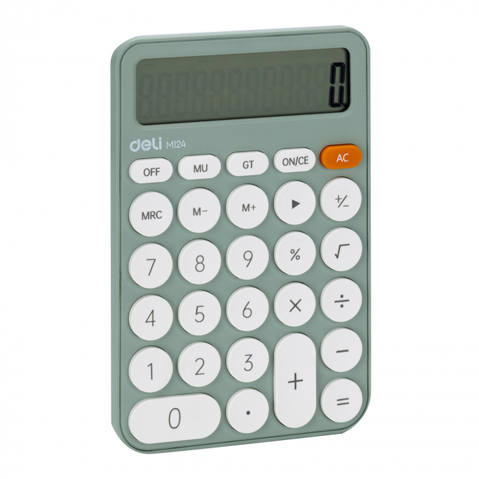 Calculator Birou 12Dig Plastic Fashion Em124 Vernil Deli [2]