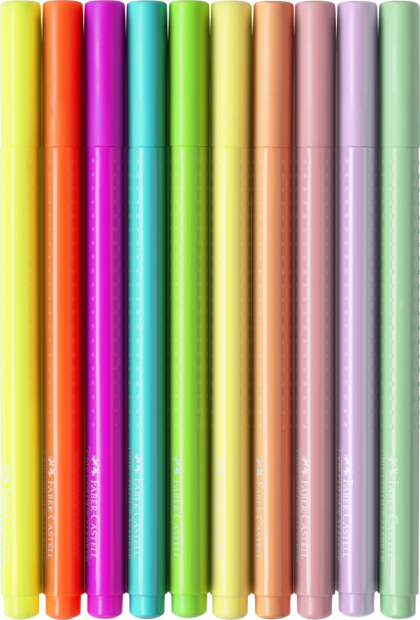Carioca 10 Culori Pastel Si Neon Grip Faber-Castell [2]