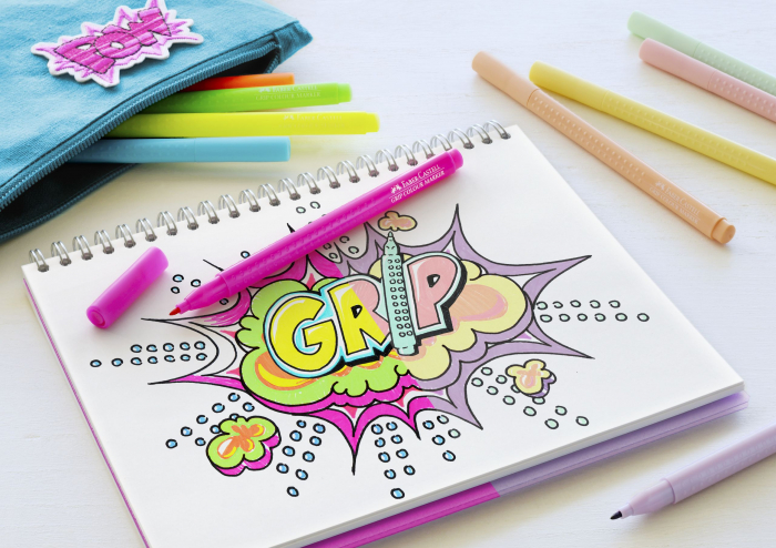 Carioca 10 Culori Pastel Si Neon Grip Faber-Castell [3]
