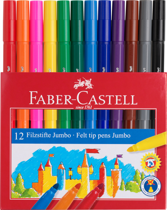 Carioca 12 Culori Jumbo Faber-Castell [4]
