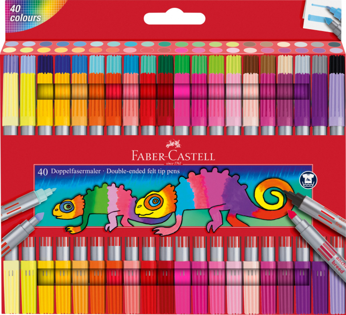 Carioca 40 Culori 2 Capete Faber-Castell [1]