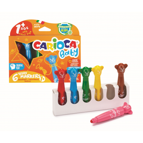 Carioca 6 Culori Teddy Markers Baby 42815 [1]