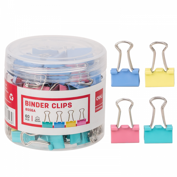 Clips Hartie 19Mm Color 40 Buc/Cut. Plastic Deli [5]