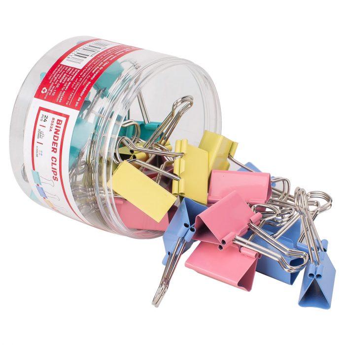 Clips Hartie 32Mm Color 24 Buc/Cut. Plastic Deli [2]