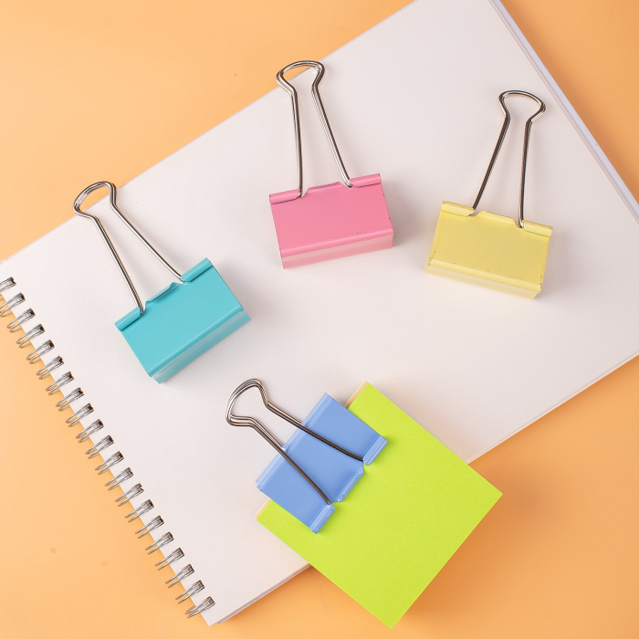 Clips Hartie 51Mm Color 12 Buc/Cut. Plastic Deli [3]