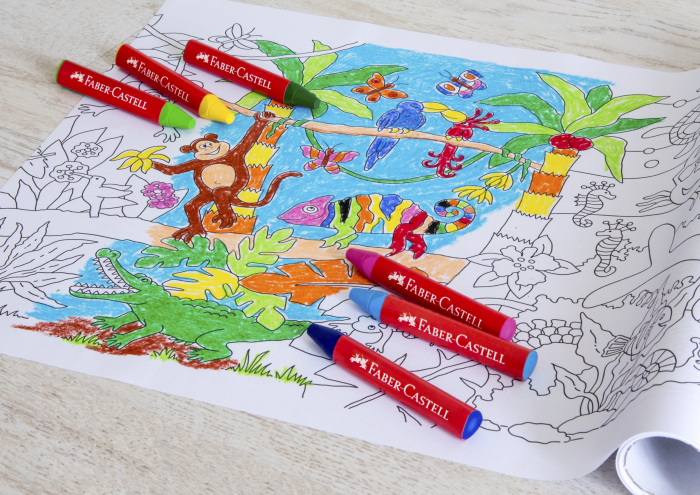 Creioane Cerate 12 Culori Jumbo Cutie Plastic Faber-Castell [3]