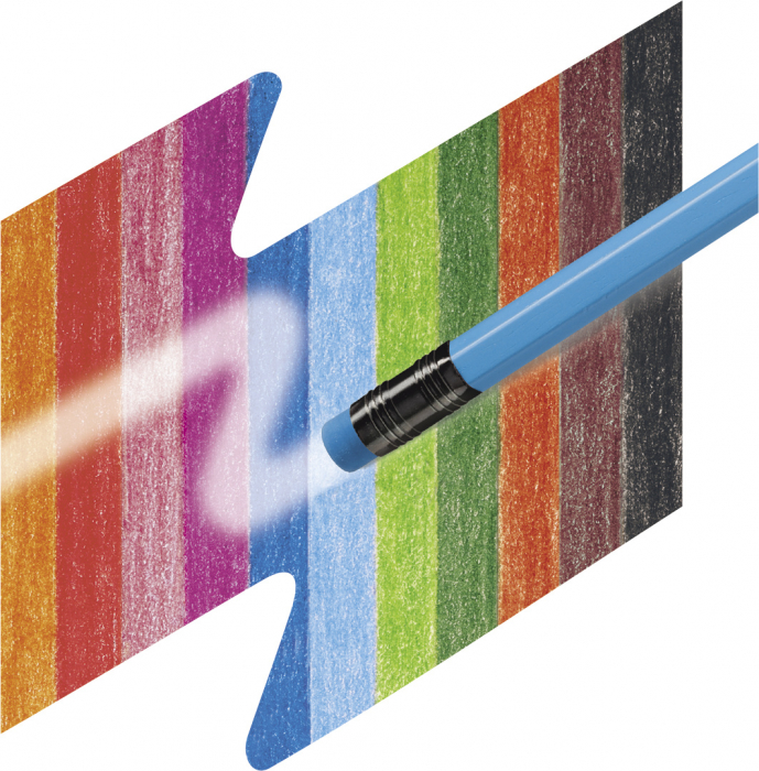 Creioane Colorate 12 Culori Cu Guma Eco Faber-Castell [4]