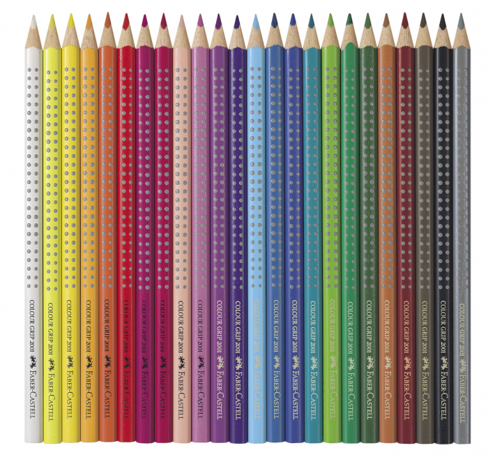Creioane Colorate 24 Culori Cutie Metal Grip 2001 Faber-Castell [3]