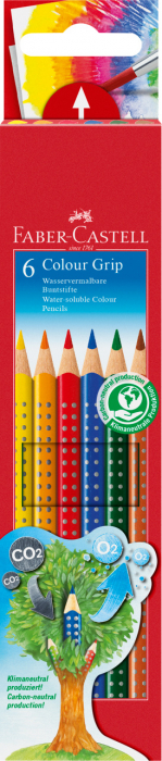 Creioane Colorate 6 Culori Grip 2001 Faber-Castell [1]