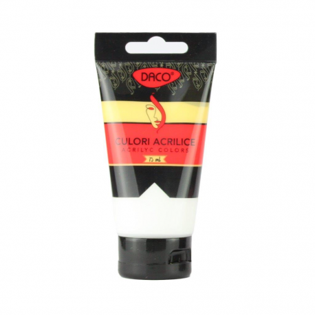 Culori Acril 75Ml Daco Alb Titan Cu375W [1]
