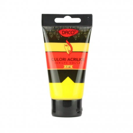 Culori Acril 75Ml Daco Galben Mediu Cu375Gm [1]