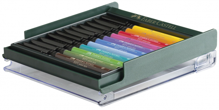 Cutie 12 Culori Pitt Artist Pen Nuante Basic Faber-Castell [2]