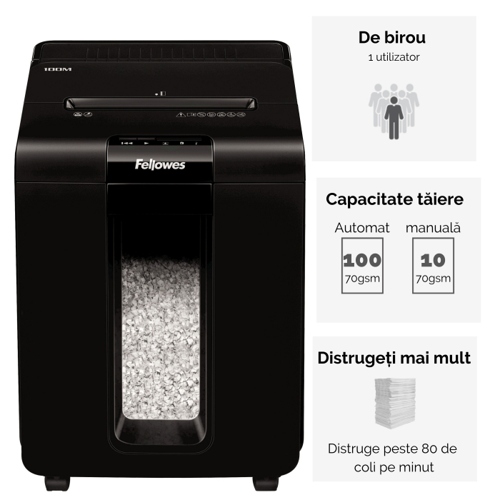 Distrugator Doc Automat Automax 100M Cross-Cut Fellowes [4]